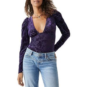 NWT Free People Magic Hour Bodysuit- deep sea Combo Women's Size S